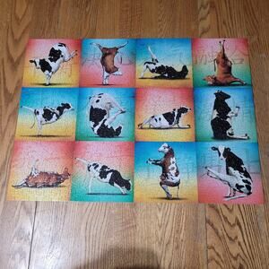 Cow Yoga Jigsaw Puzzle 1000 Pc by Willow Creek Made In USA Difficult Odd Pieces